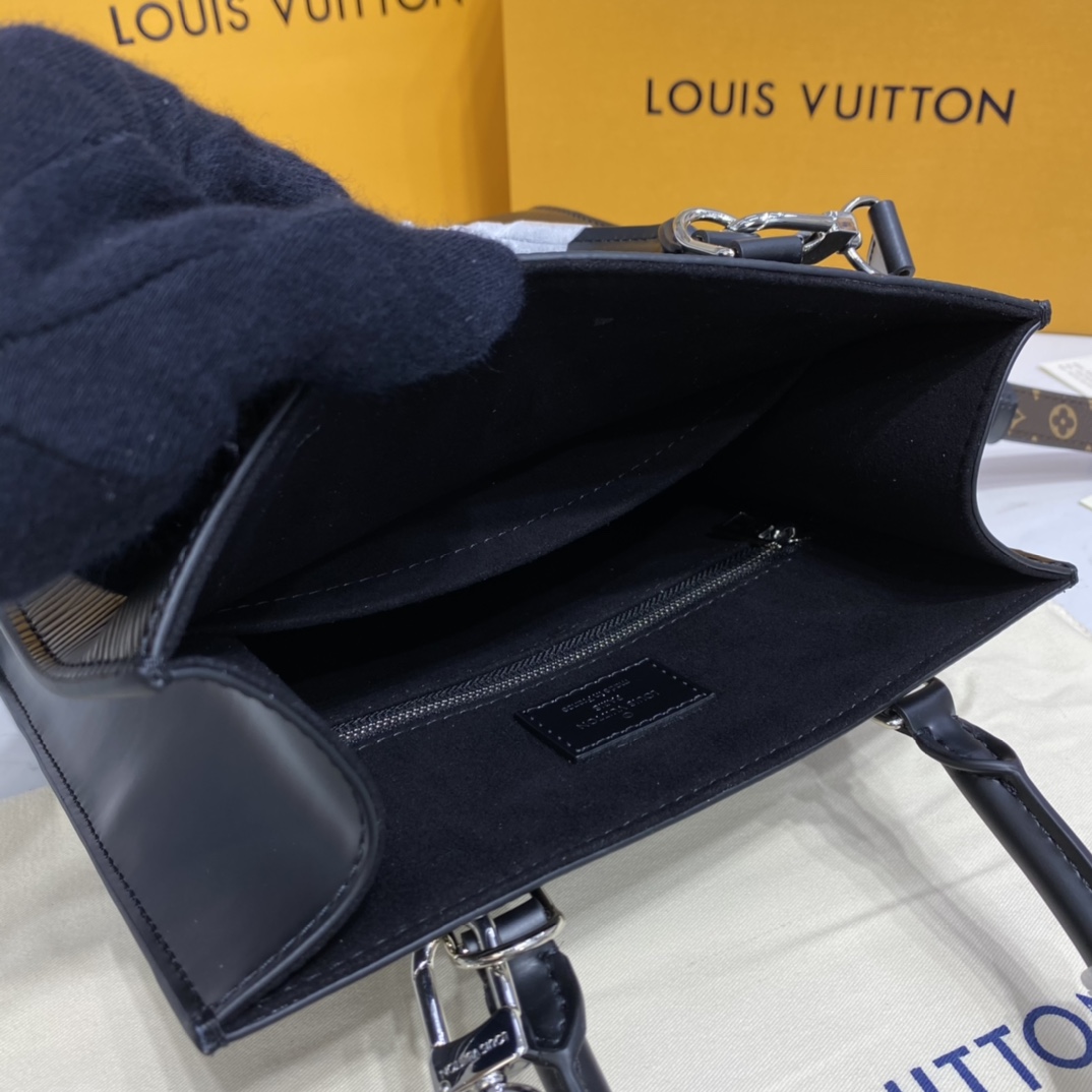 Louis Vuitton SAC PLAT BB Handbag Epi Leather M58660 Black